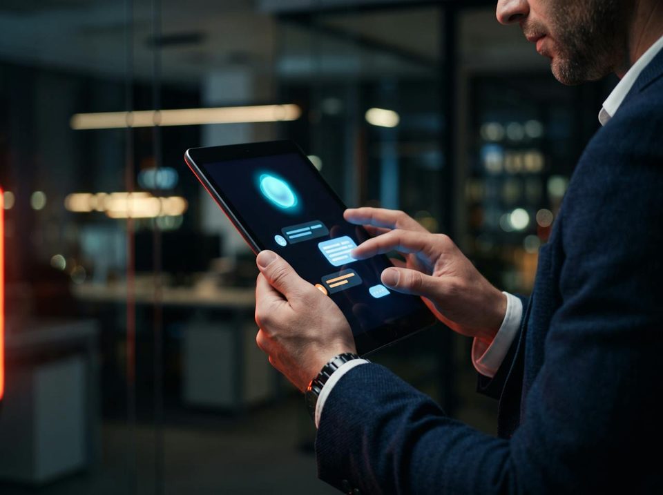 An AI assistant on a tablet